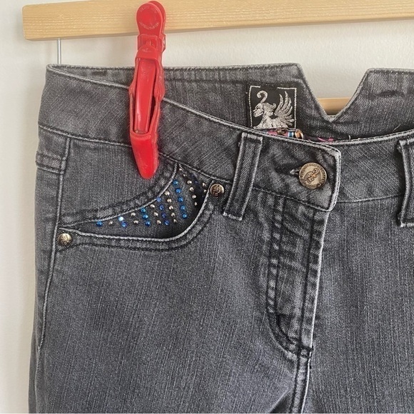 Vintage Y2K Cappopera Straight Jeans Low Waist Jewels Sequins US 28 - Picture 4 of 12